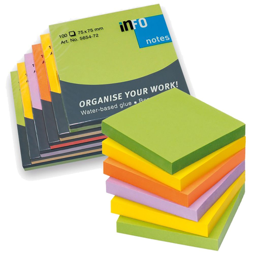 Sticky notes Info 75/75 Spring 6x100 sh, 1000000000031137 04 