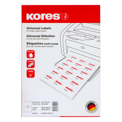 Етикети Kores 210/148.5 A4 2ет 100л