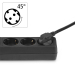 Power Strip Hama 108841, 3 outlets, Black, 2004047443138415 06 