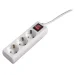 Power Strip HAMA 108815 ,3-Way, with switch, 5 m, white, 2004047443182494 09 