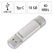 Памет USB 3.1/Type-C 16GB Hama C-Laeta сребрист, 2004047443310552 10 