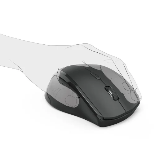 Безжична мишка HAMA Riano 182645, Лява ръка, USB, черен, 2004047443370853 04 