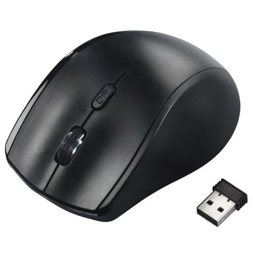 Безжична мишка HAMA Riano 182645, Лява ръка, USB, черен, 2004047443370853 09 