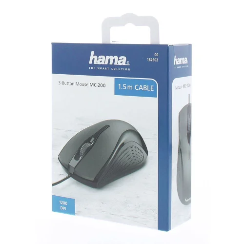 Mouse Hama MC-200 Optical USB black, 1000000000031393 03 