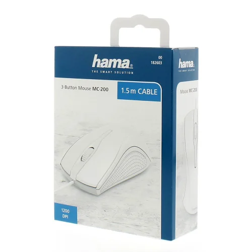 Мишка Hama MC-200 оптична USB бяла, 1000000000031394 03 