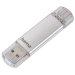 Памет USB 3.0/3.1 към Type-C 128GB Hama C-Laeta сребрист, 2004047443414878 08 