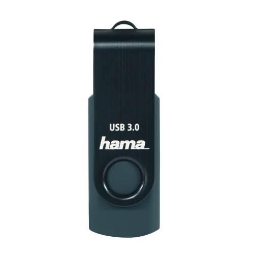 Памет USB 3.0 32GB Hama Rotate петролно синьо, 2004047443435835