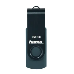 Памет USB 3.0 64GB Hama Rotate петролно синьо