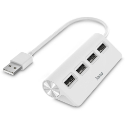 USB hub Hama 200120 4 USB ports 2 white