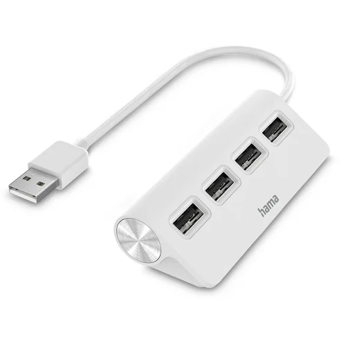 Хъб USB Hama-200120 4 порта USB2 бял, 1000000000039336