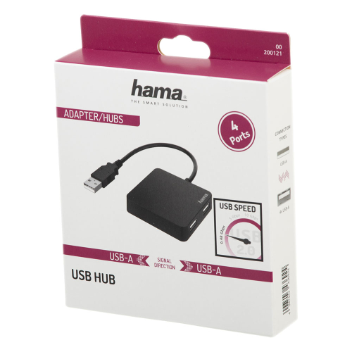 Хъб USB Hama 12131/200121 4 порта, 1000000000019225 03 