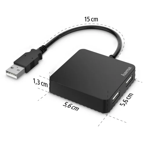 Хъб USB Hama 12131/200121 4 порта, 1000000000019225 04 
