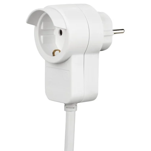 Hama 'Powerplug' Earthed Extension Cable, Additional Socket, 3.0 m, white, 2004047443449603