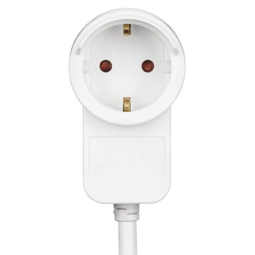 Hama 'Powerplug' Earthed Extension Cable, Additional Socket, 3.0 m, white, 2004047443449603 02 