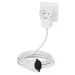 Hama 'Powerplug' Earthed Extension Cable, Additional Socket, 3.0 m, white, 2004047443449603 06 