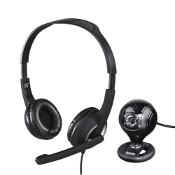Комплект Hama HS-P150, слушалки и камера Spy Protect 720P, черен