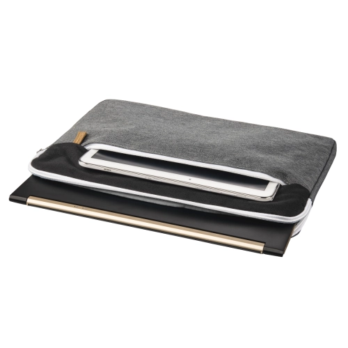 Hama 'Florence' Laptop Sleeve, up to 34 cm (13.3'), black/grey, 2004047443471970 04 