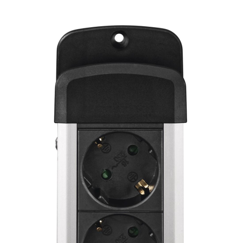 Разклонител Hama Pro-S 30S, 3 гнезда с ключ, черен/сребрист, 2004047443473288 02 