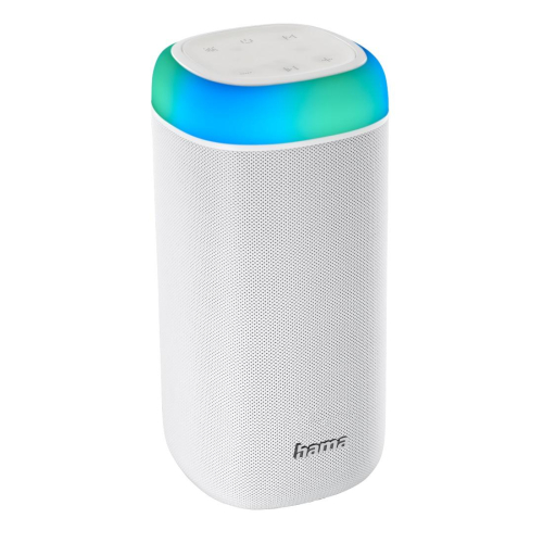Hama 'Shine 2.0' Bluetooth® Loudspeaker, LED, Splashproof, 30 W, white, 2004047443479129 06  — OK Office Hama 'Shine 2.0' Bluetooth® Loudspeaker, LED, Splashproof, 30 W, white, 2004047443479129 06