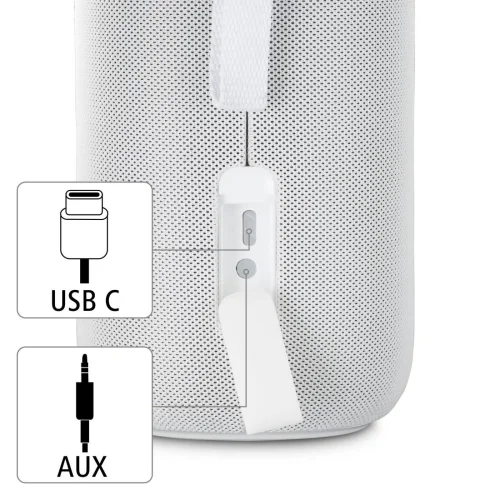 Hama 'Shine 2.0' Bluetooth® Loudspeaker, LED, Splashproof, 30 W, white, 2004047443479129 08 