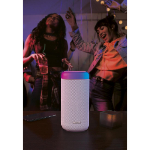 Hama 'Shine 2.0' Bluetooth® Loudspeaker, LED, Splashproof, 30 W, white, 2004047443479129 10  — OK Office Hama 'Shine 2.0' Bluetooth® Loudspeaker, LED, Splashproof, 30 W, white, 2004047443479129 10