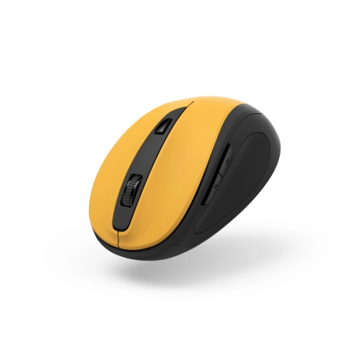 Hama 'MW-400 V2' Optical 6-Button Wireless Mouse, Ergonomic, USB, signal yellow, 2004047443479785