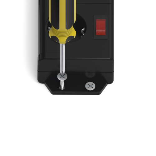 Разклонител с ключ 4 гнезда HAMA 1.4м черен, 2004047443480309 05 