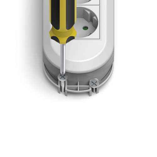 Разклонител с ключ 6 гнезда HAMA нен монтаж 2 м бял, 2004047443480934 02 