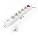 Hama Power Strip, 5 outlets + 2x USB with Switch, White, 2004047443481269 04 