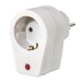 Hama Socket Adapter, Earthed Contact Socket, Overvoltage Protection, white, 2004047443482167 02 