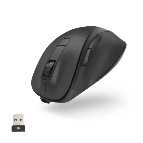 Hama 'MW-500 Recharge' Optical 6-Button Mouse, Silent, Black, 2004047443500793