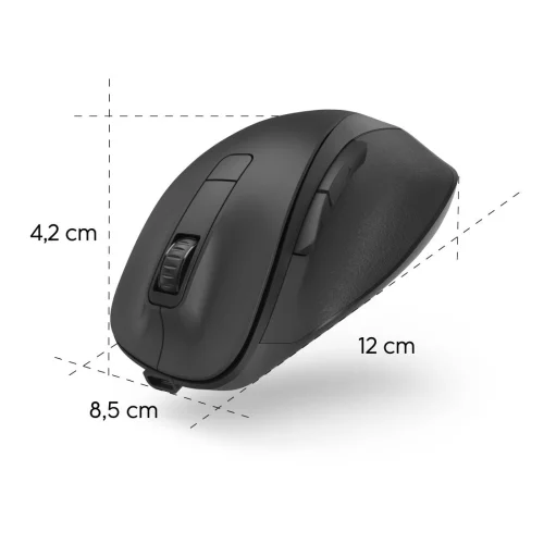 Hama 'MW-500 Recharge' Optical 6-Button Mouse, Silent, Black, 2004047443500793 03 