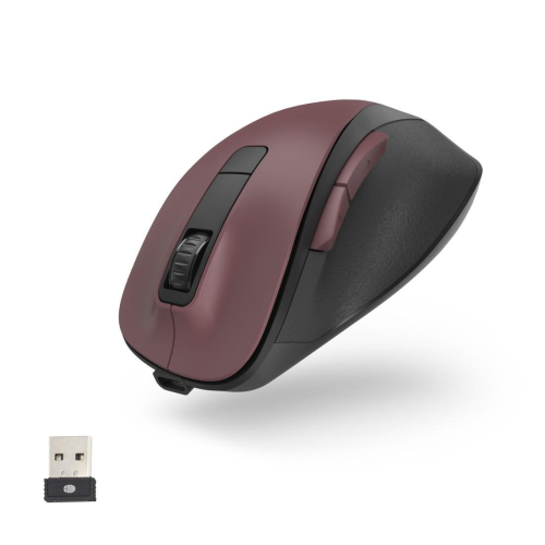 Wireless mouse Hama MW-500 Recharge, Silent, Burgundy, 2004047443500809 07 