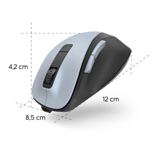 Hama 'MW-500 Recharge' Optical 6-Button Mouse, Silent, Blue, 2004047443500816 04 