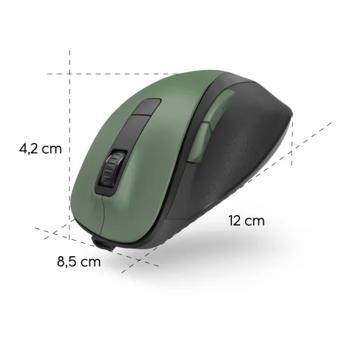 Wireless mouse Hama MW-500 Recharge, Silent, Green, 2004047443500823 06 