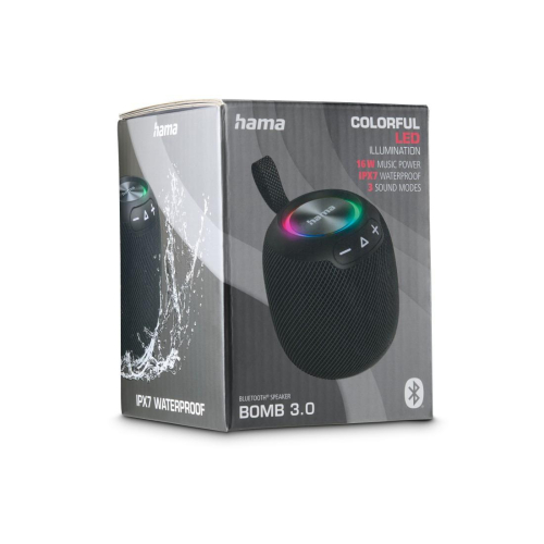 Безжична тонколона Hama Bomb 3.0, черен, 2004047443512611 05  — OK Office Безжична тонколона Hama Bomb 3.0, черен, 2004047443512611 05