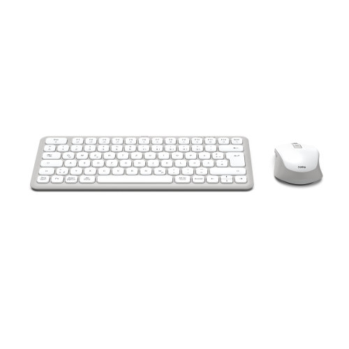 Комплект Hama WKM-500 безжична клавиатура + мишка, бял, 2004047443524355 03  — OK Office Комплект Hama WKM-500 безжична клавиатура + мишка, бял, 2004047443524355 03