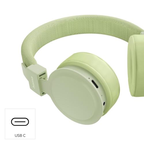 Слушалки с микрофон HAMA Freedom Lit III Bluetooth On-Ear, зелен, 2004047443537867 08 