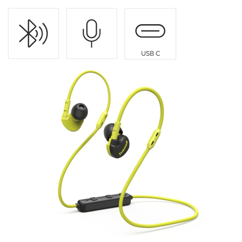 Hama Freedom Athletics III Wireless Headphones, yellow, 2004047443542892 03 