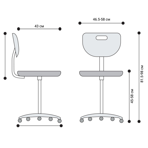Chair 1290 Nor CR polyurethane black, 1000000000041395 04  — OK Office Chair 1290 Nor CR polyurethane black, 1000000000041395 04