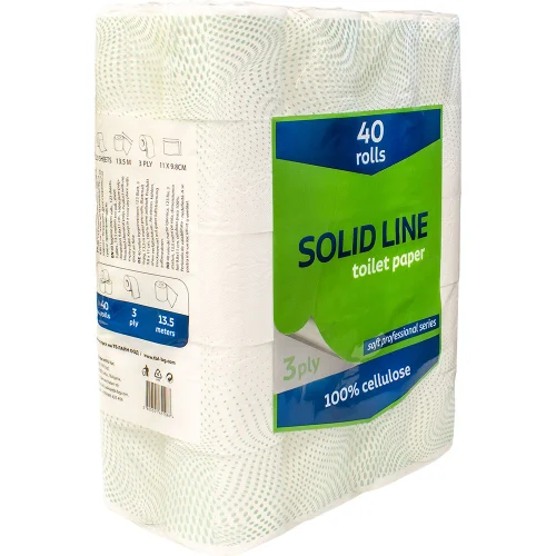 Тоалетна хартия Solid Line 3 пл. оп. 40, 1000000000041557 03 
