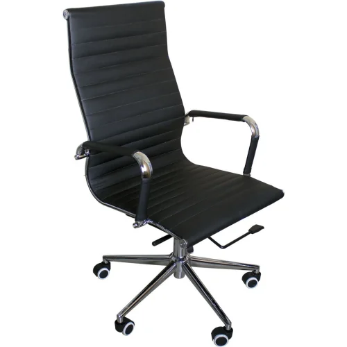 Chair Leyla eco leather black, 1000000000004206