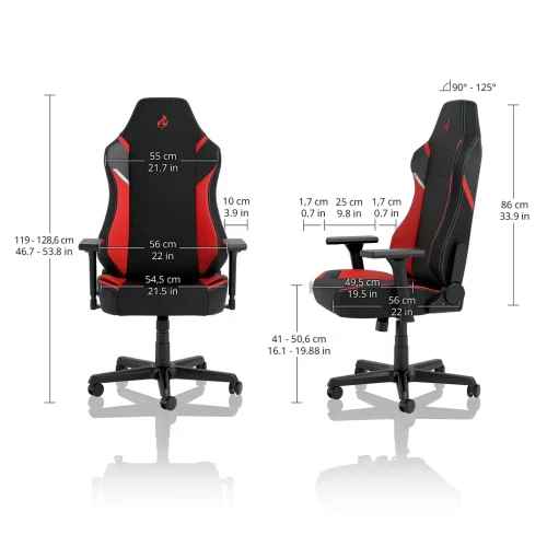 Геймърски стол Nitro Concepts X1000, червен, 2004251442503130 04 