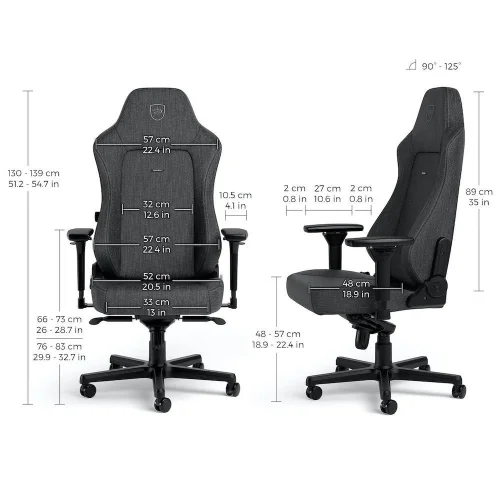 Gaming Chair noblechairs HERO TX Grey, 2004251442505202 03 