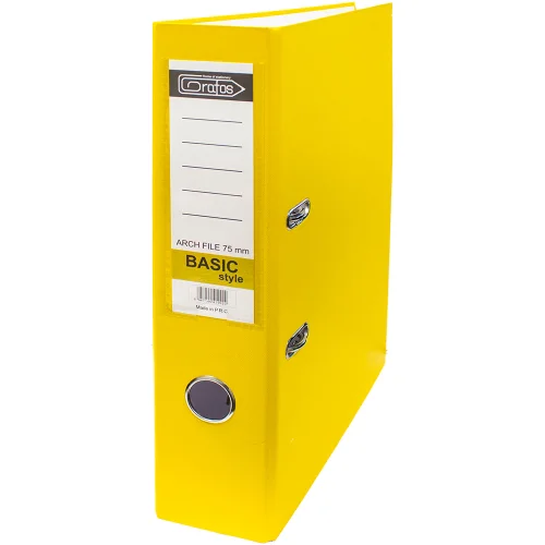 Класьор GRAFOS BASIC PP A4 8см жълт, 1000000000042562