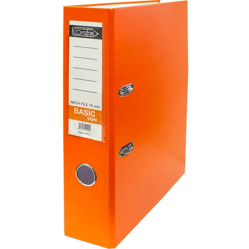 Класьор GRAFOS BASIC PP A4 8см оранжев, 1000000000042564