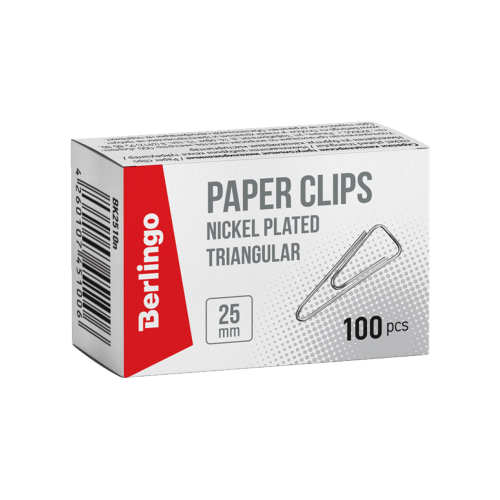 Кламери Berlingo 25мм триъгълни оп100, 1000000000043696 02 