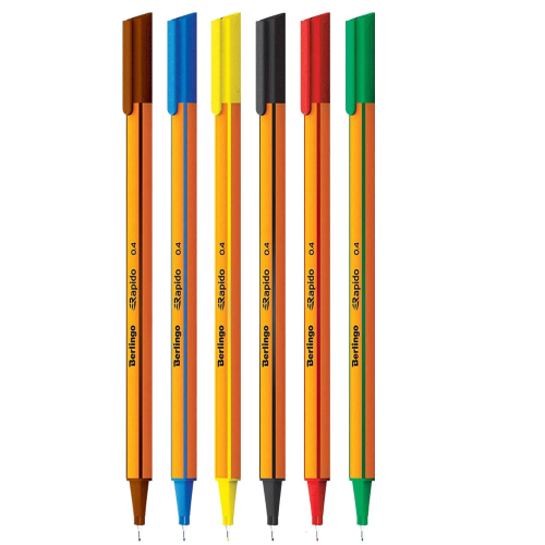 Тънкописец Berlingo Rapido 0.4мм 6 цвята, 1000000000044201 02 