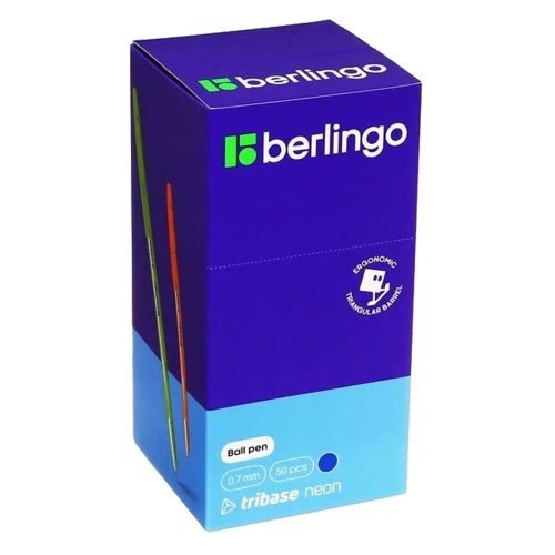 Химикалка Berlingo Tribase Neon0.7мм син, 1000000000043853 03 