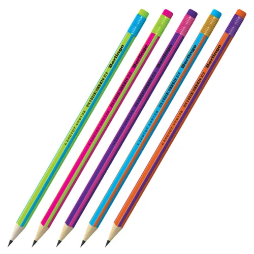 Berlingo Fuze HB pencil with eraser asso, 1000000000043387